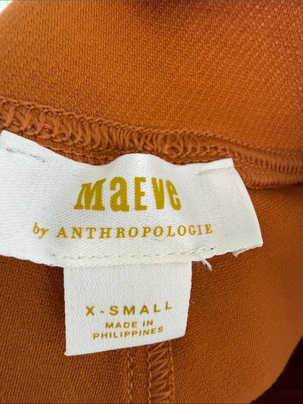 Anthropologie Maeve Eve Knit Flare Leg Pull-On Pants In Cedar Size XS - Picture 3 of 13